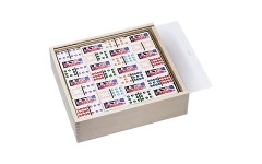 Basswood Country Case for Professional Size Double 12 Dominoes