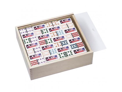 Basswood Country Case for Professional Size Double 12 Dominoes